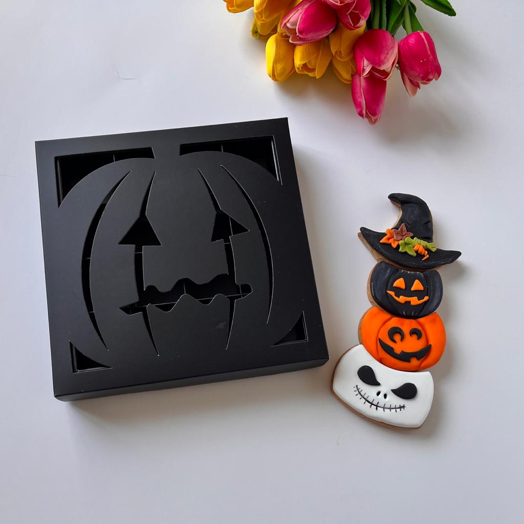 16 Bölmeli Bal Kabağı Tasarım Halloween Çikolata Kutusu-Madlen Uyumlu — galeri görseli