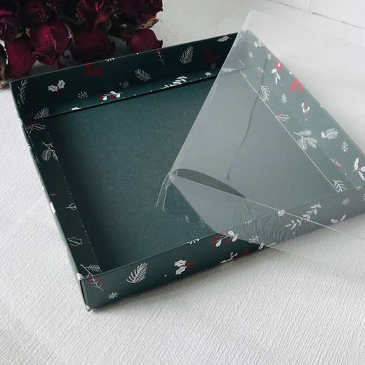 20x20x3 Asetat Kapaklı Karton Kutu — galeri görseli