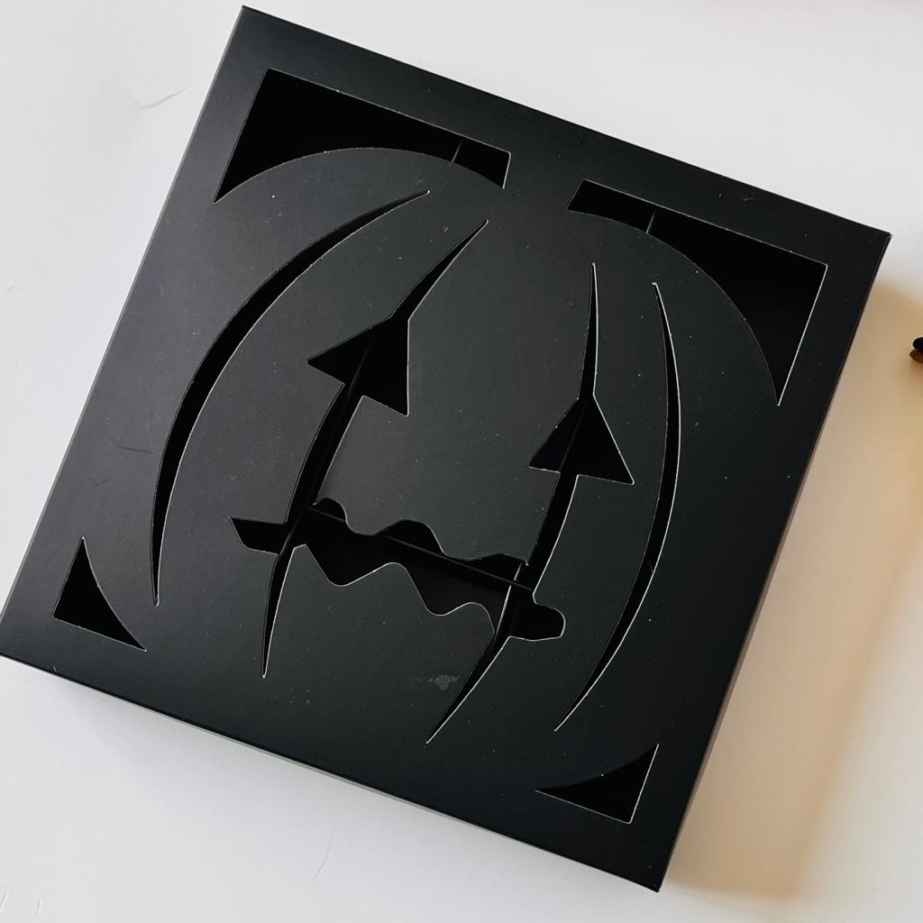 21x21x8 Bal Kabağı Tasarım Halloween Karton Kutu 4 Bölmeli — galeri görseli