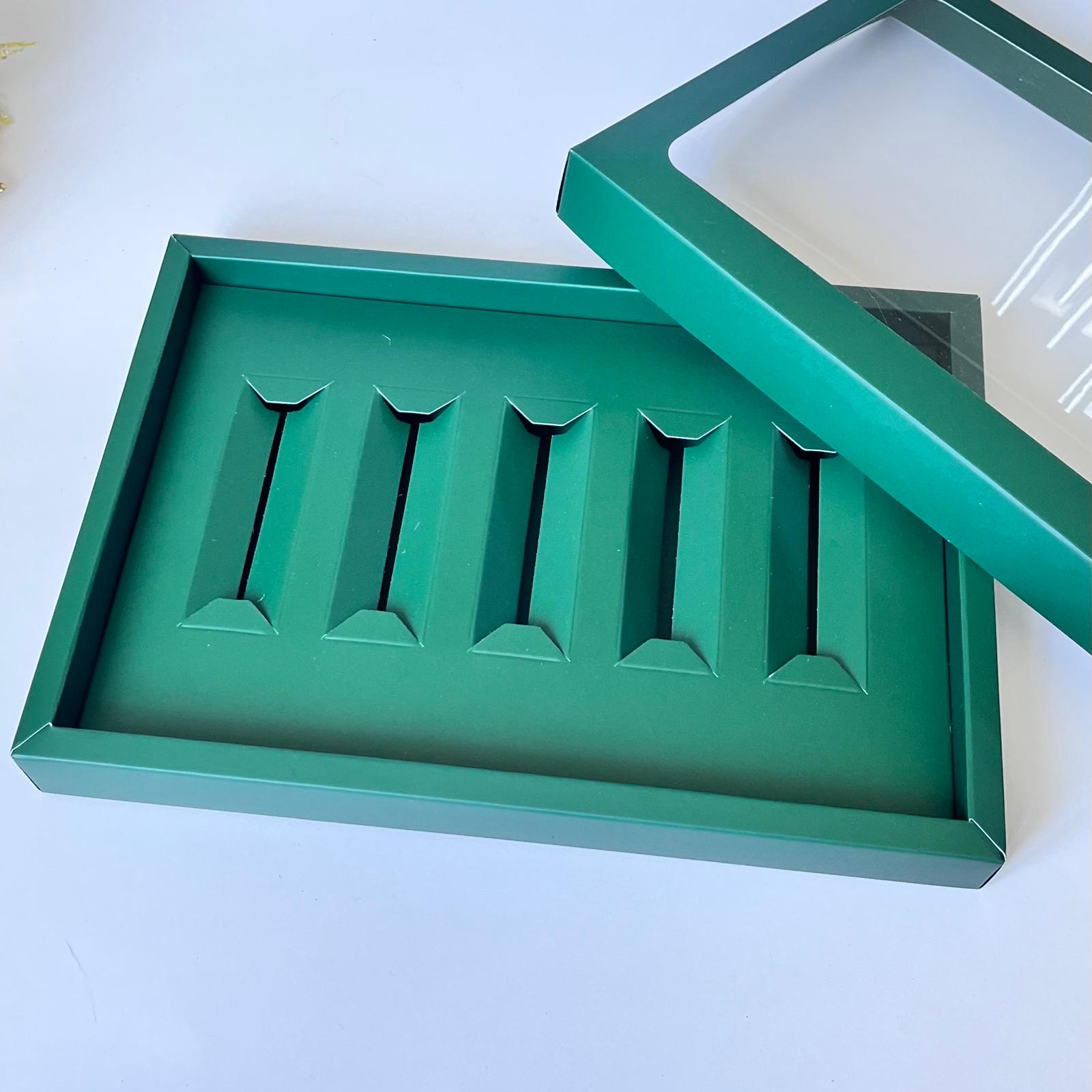 5 Bölmeli Pencereli Çikolata Kutusu Ruj Kalıp-Stick Çikolata — galeri görseli