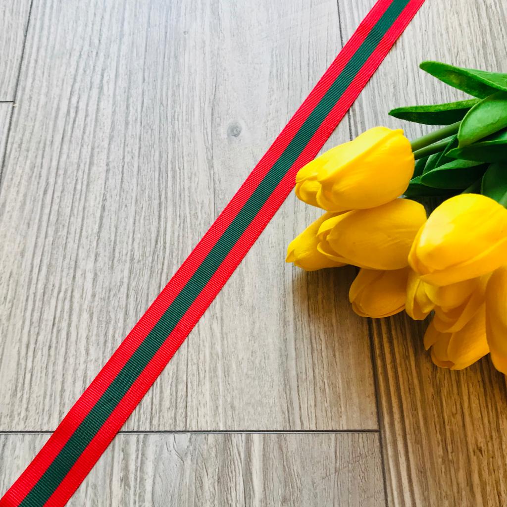 Grogren Kurdele,Yılbaşı Temalı Yeşil-Kırmızı 2.5 cm — ürün görseli