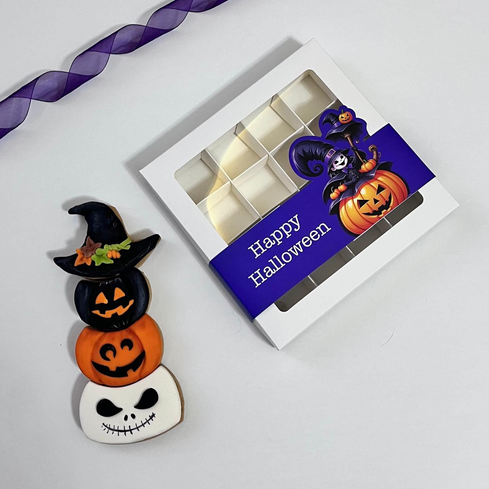 16 Bölmeli Pencereli Çikolata Kutusu-Halloween Temalı — galeri görseli